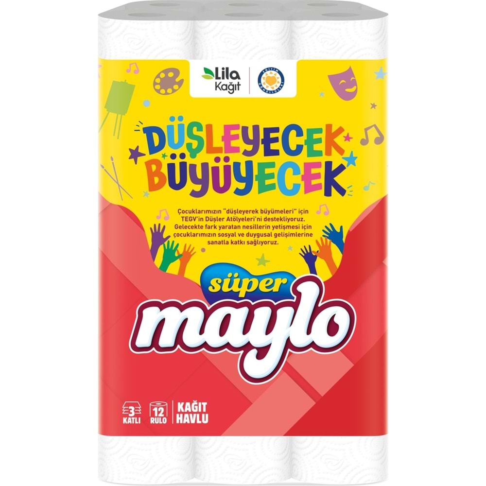 MAYLO SÜPER TEGV KAĞIT HAVLU 12'Lİ