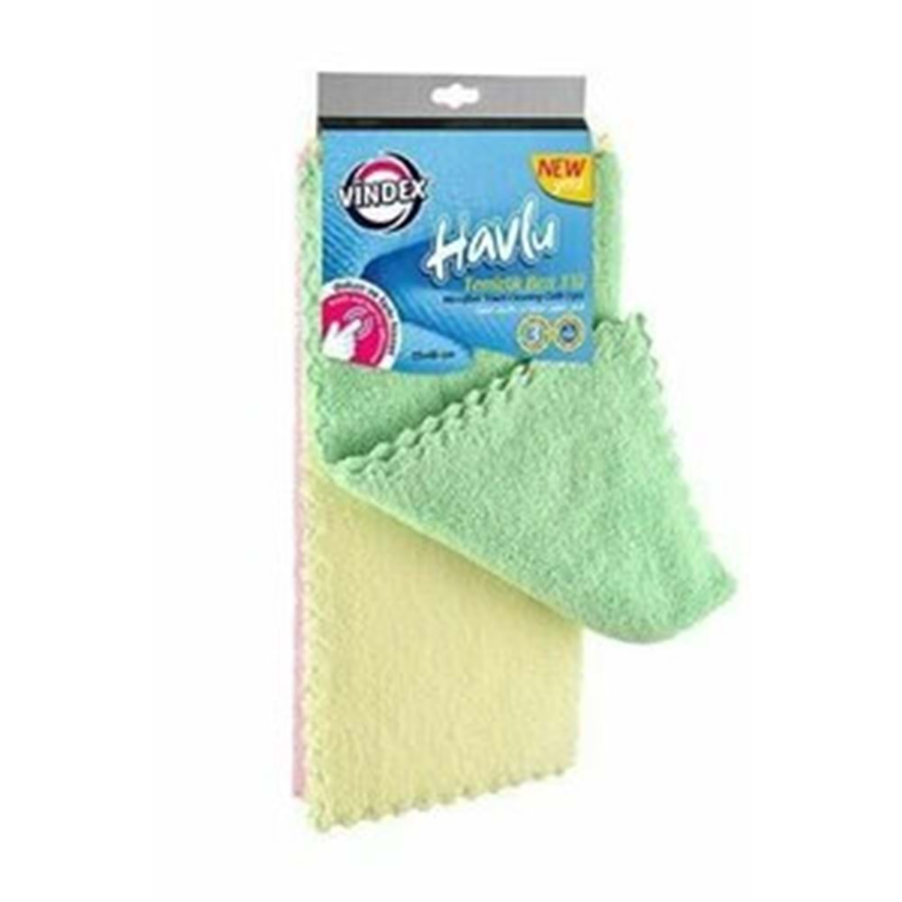 Vindex Mikrofiber Havlu Bez 3 Lü