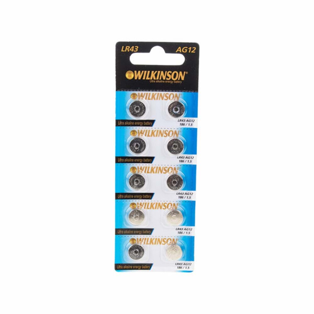 Wilkinson Saat Pili AG12 Alkaline LR43 1 ADET