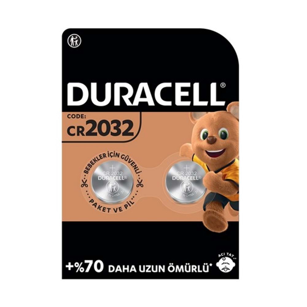 DURACEL CR 2032 PİL 2 Lİ