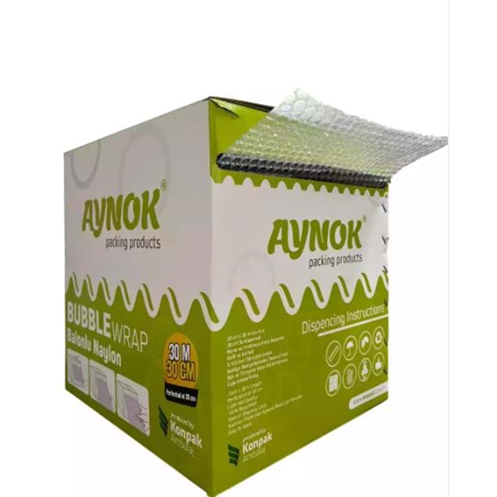 AYNOK 30 CM X 30 MT KUTULU BALONLU NAYLON