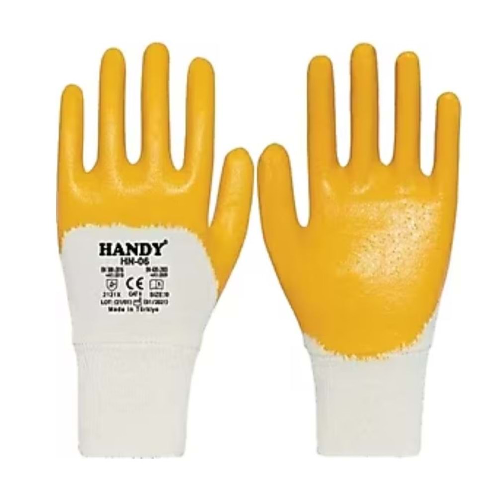 HANDY HN-13 İŞ ELDİVENİ SARI-BEYAZ NO: 10