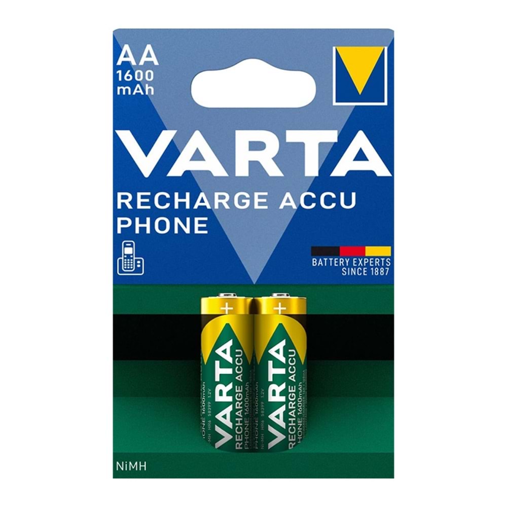 VARTA 1600MAH ŞARJLI KALEM PİL 2Lİ