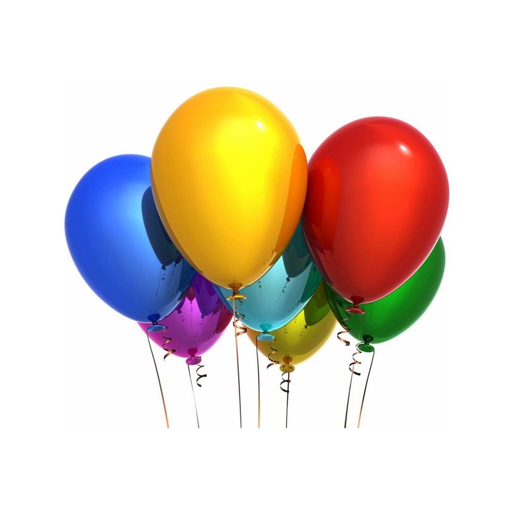 BALONEVİ BASKISIZ METALİK KARIŞIK BALON 100LÜ