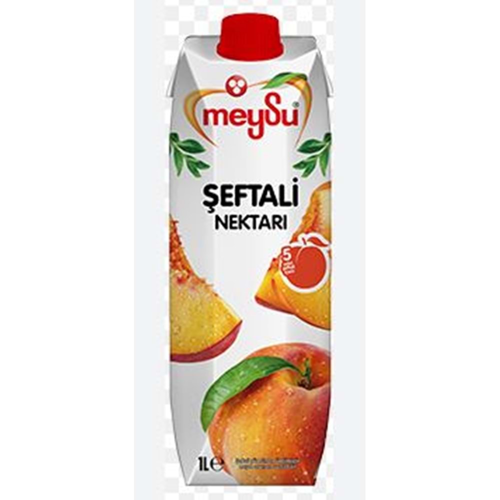 MEYSU ŞEFTALİ NEKTAR MEYVE SUYU 1 LT