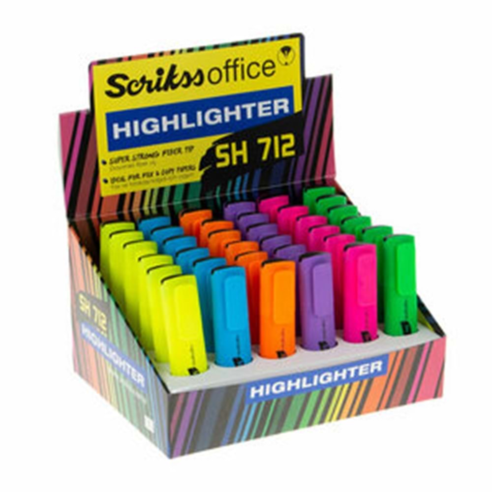 Scrikss Fosforlu Kalem Canlı Renkler Sh712 MOR