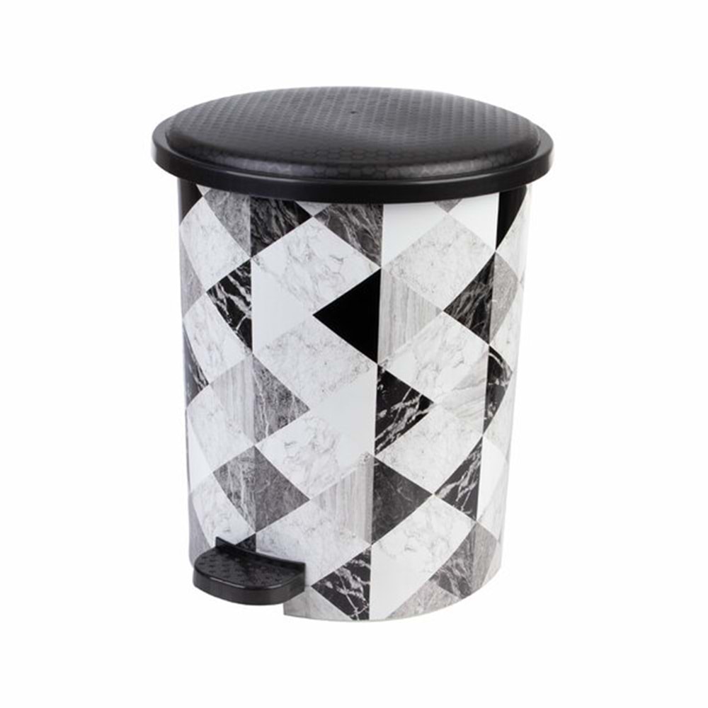 Merdem Çöp Kovası Pedallı Desenli 22Lt No.4 MRD154 1546