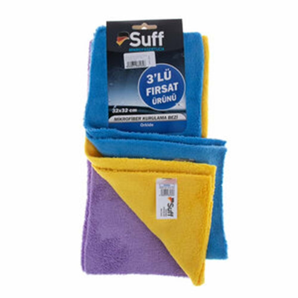 Suff Kurulama Bezi Mikrfiber Orkide 32x32 250Gr 3Lü Fırsat Ürünü