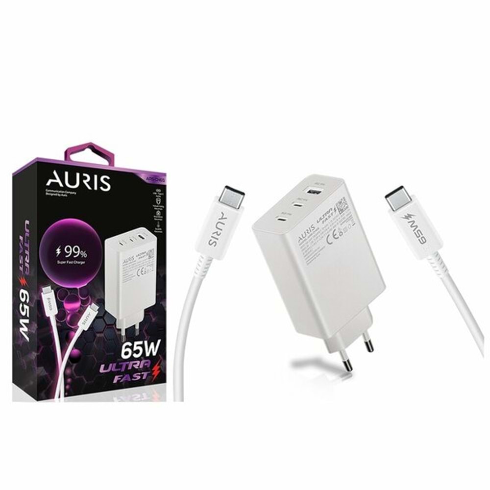 Auris Şarj Aleti Ev PD Type-C 65W ARS0744 ARS-CH65 1737