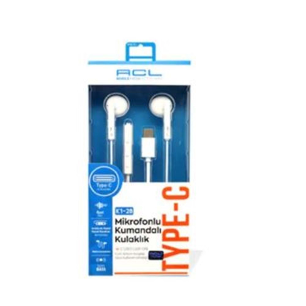 Acl Kulaklık Mikrofonlu Kumandalı Type-C K1-28 1829