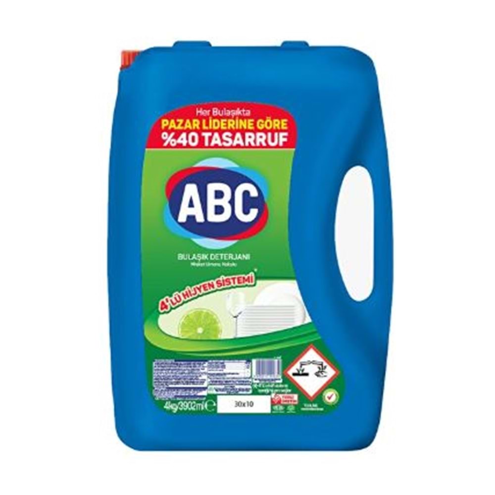 ABC Sıvı Bulaşık Deterjanı Limonlu 4 Kg