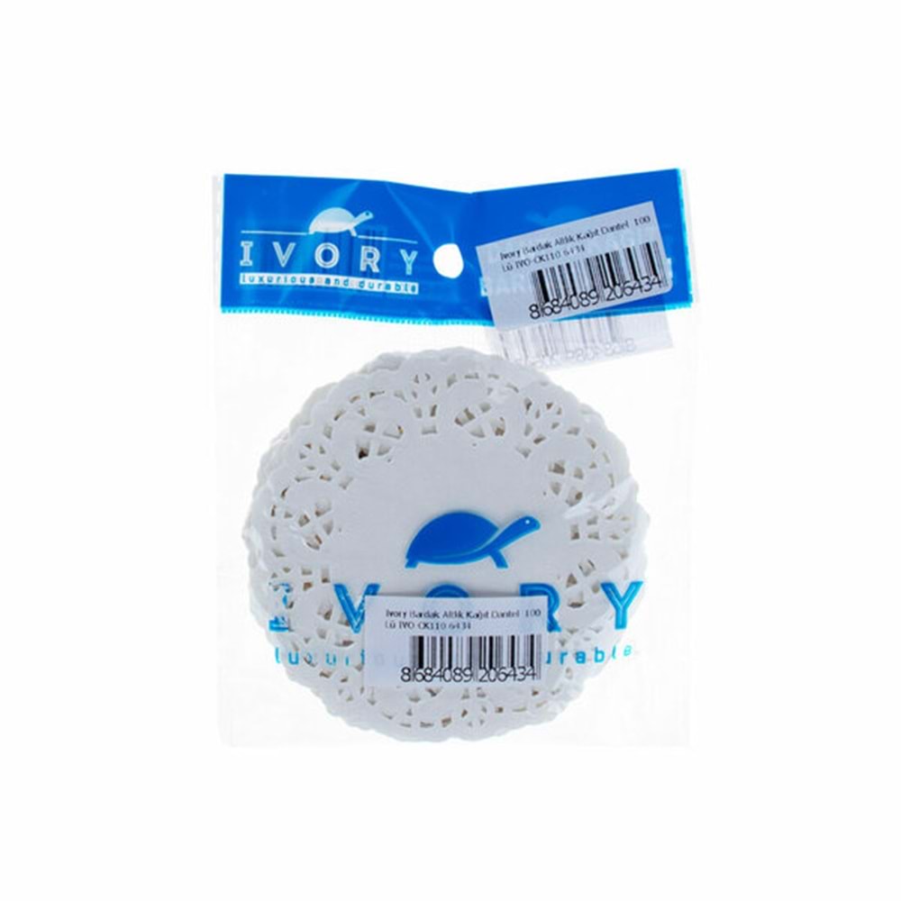 Ivory Bardak Altlık Kağıt Dantel 100 Lü