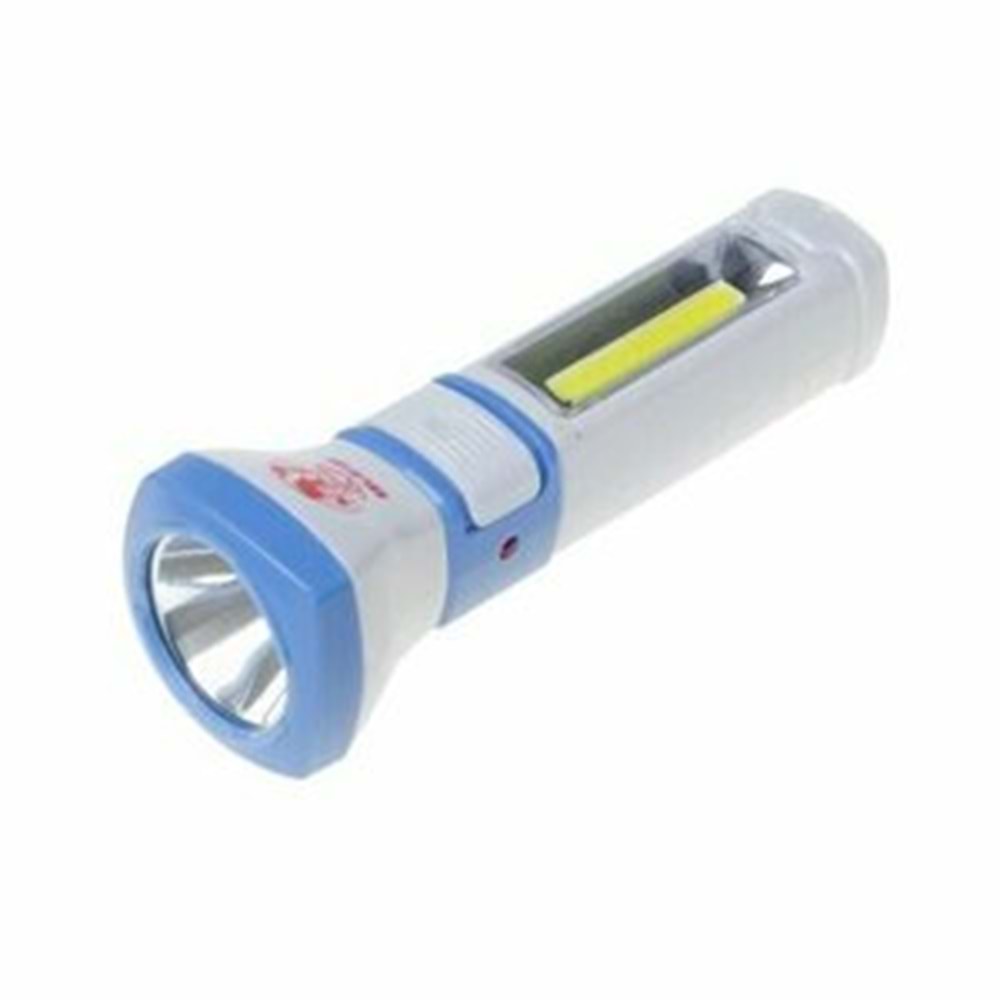 Kırgıl El Feneri Şarjlı Led Solarlı 1Led 1W+2W