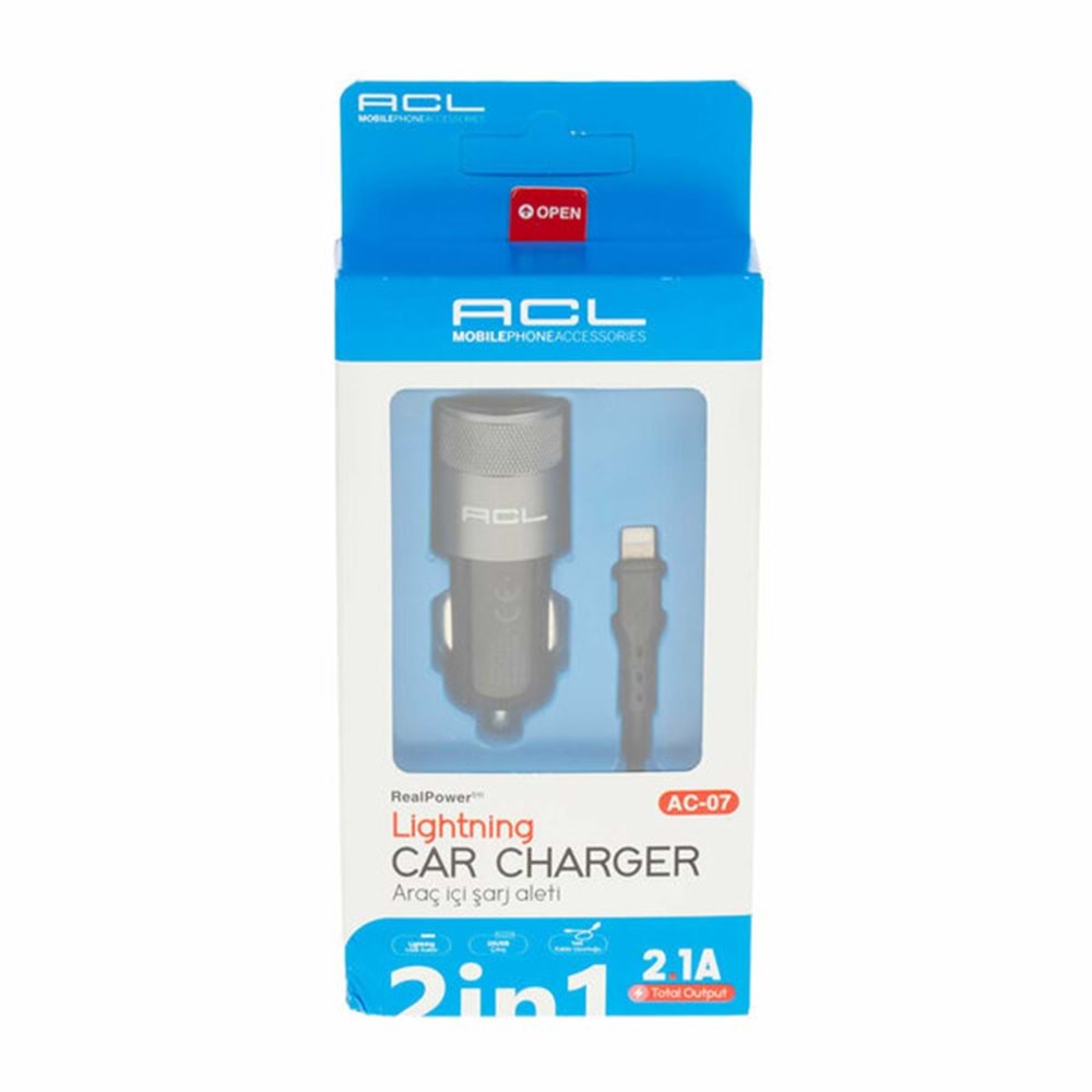 Acl Araç Şarj Aleti Lightning 5W 1.6A DC AC-07 2218