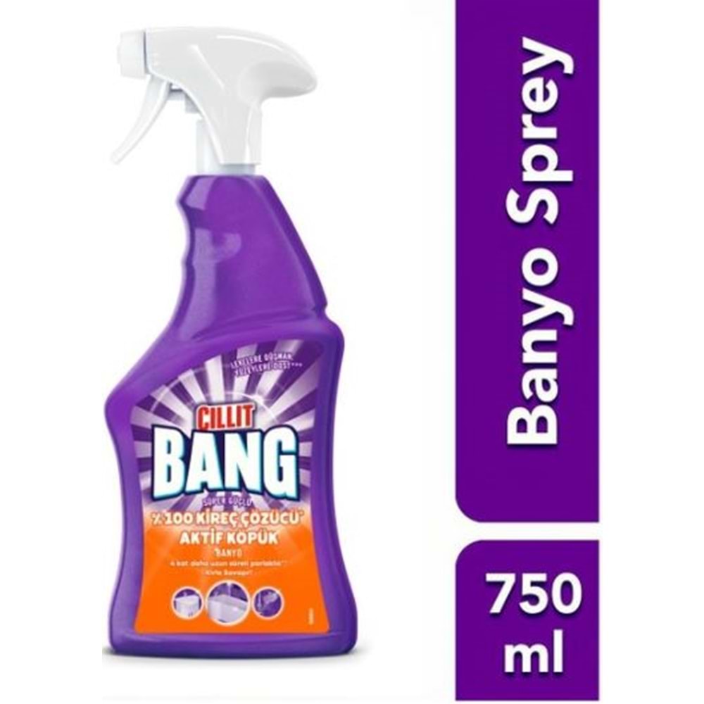 Cillit Bang Banyo Temizleyici Kir, Kireç Ve Derz Arası Temizleyici Sprey 750 ml