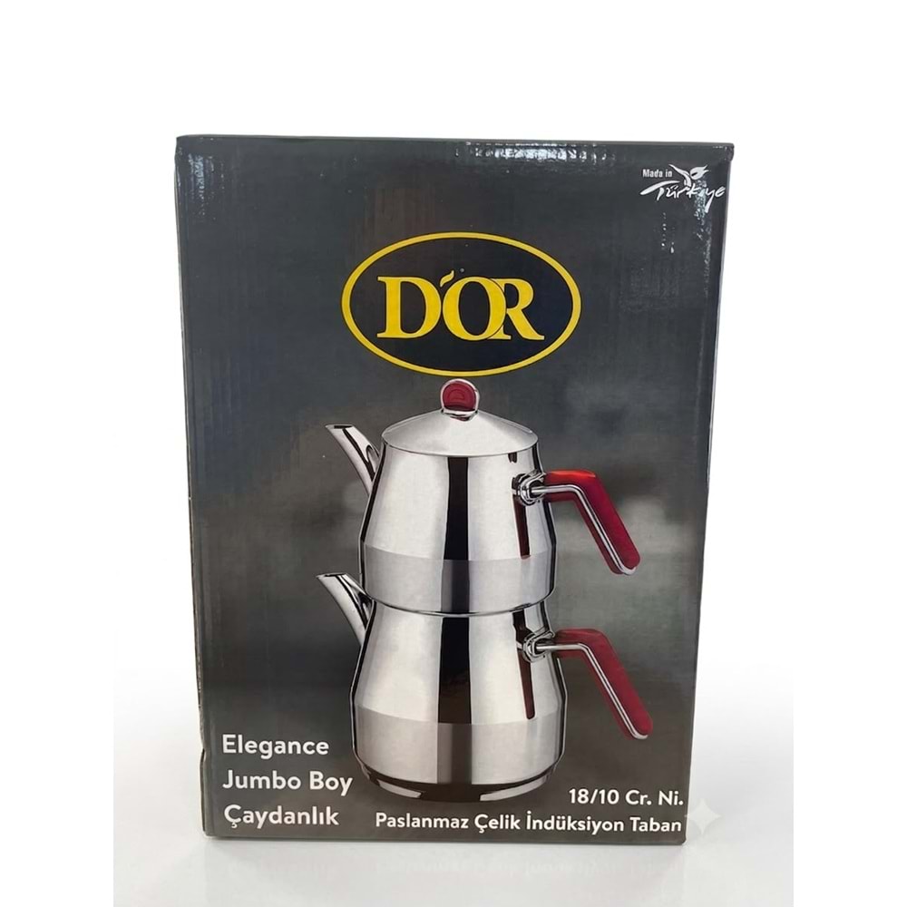 DOR CHEF ELEGANCE JUMBO ÇELİK ÇAYDANLIK XL METAL