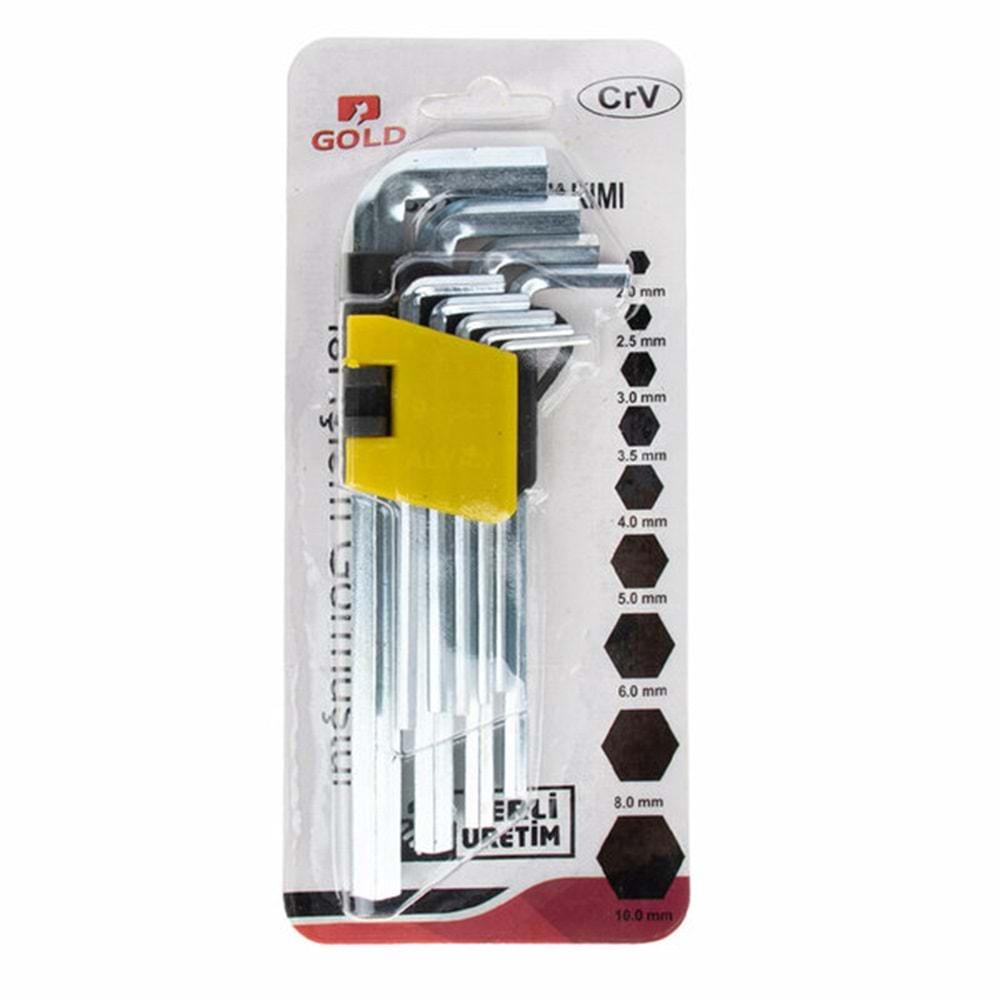 Max-el-Gold-Crv Alyan Seti Uzun 9 Parça Kartelalı 150mm 1281 7804 1113 1298 0140 0086 0062