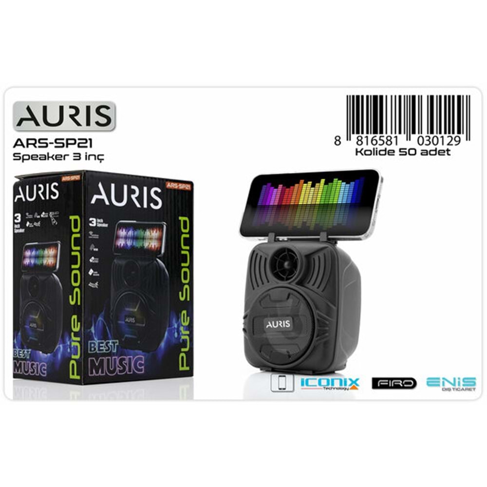 Auris Speaker Hoparlör Bluetoothlu 3İnç SP21 ARS-KLN30 0129