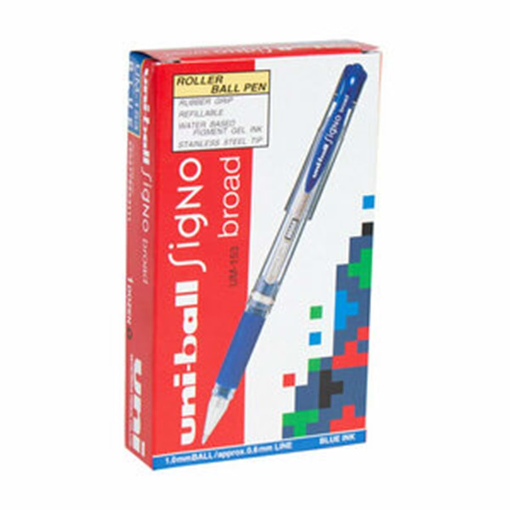 Uni-Ball İmza Kalemi Signo Broad 1.0mm Mavi UM-153