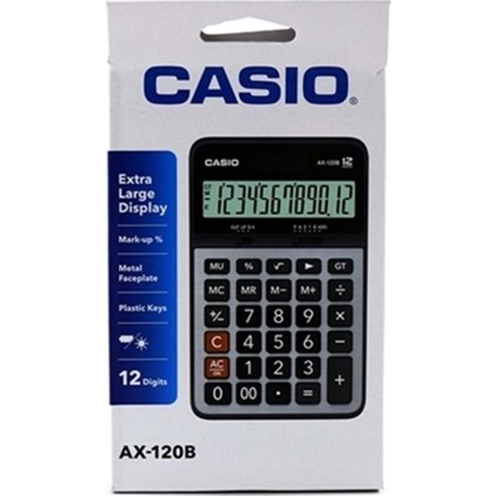 CASİO HESAP MAKİNASI 12 HANE AX-120B