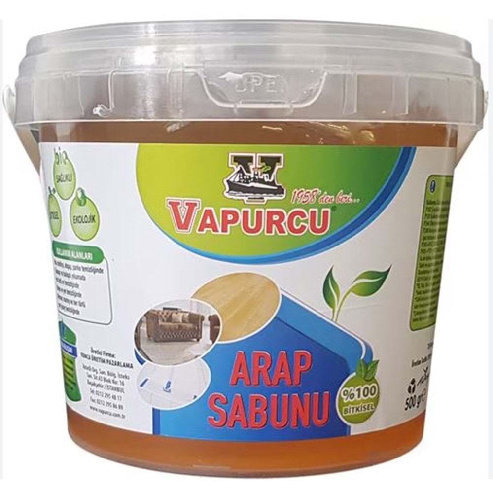 VAPURCU ARAP SABUNU KÜÇÜK 500 GR