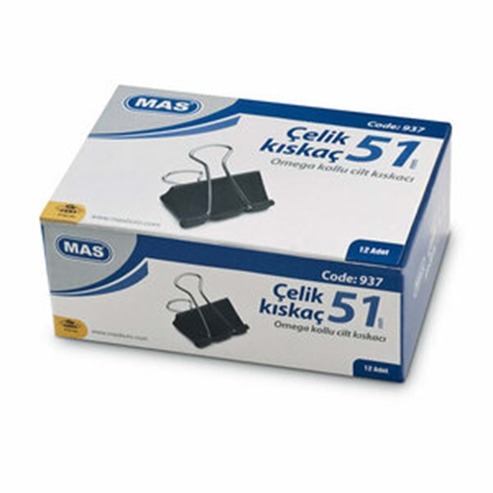 Mas Kıskaç Çelik Omega 51mm 12 Li Siyah Kod937 3705
