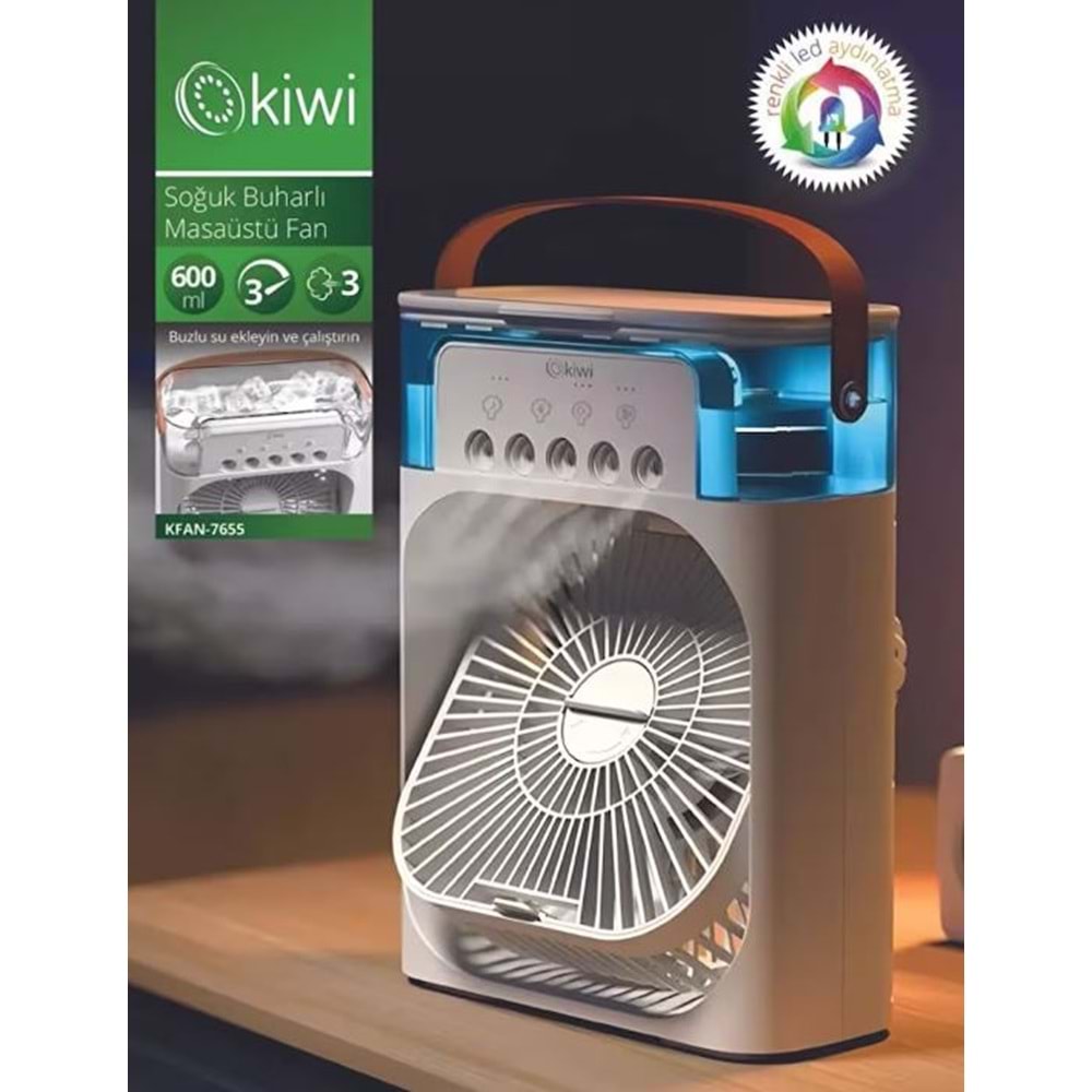 Kiwi KFAN-7655 Soğuk Buharlı Masa Tipi Fan vantilatör