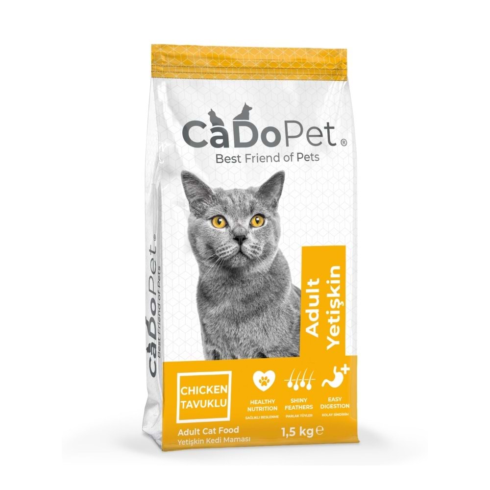 CADOPET KEDİ MAMASI TAVUKLU 1,5 KG