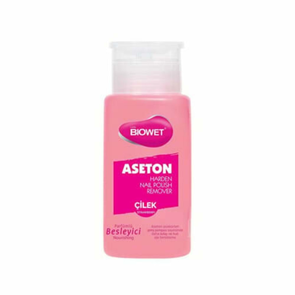Biowet Aseton 150Ml Pompalı Çilekli 0741