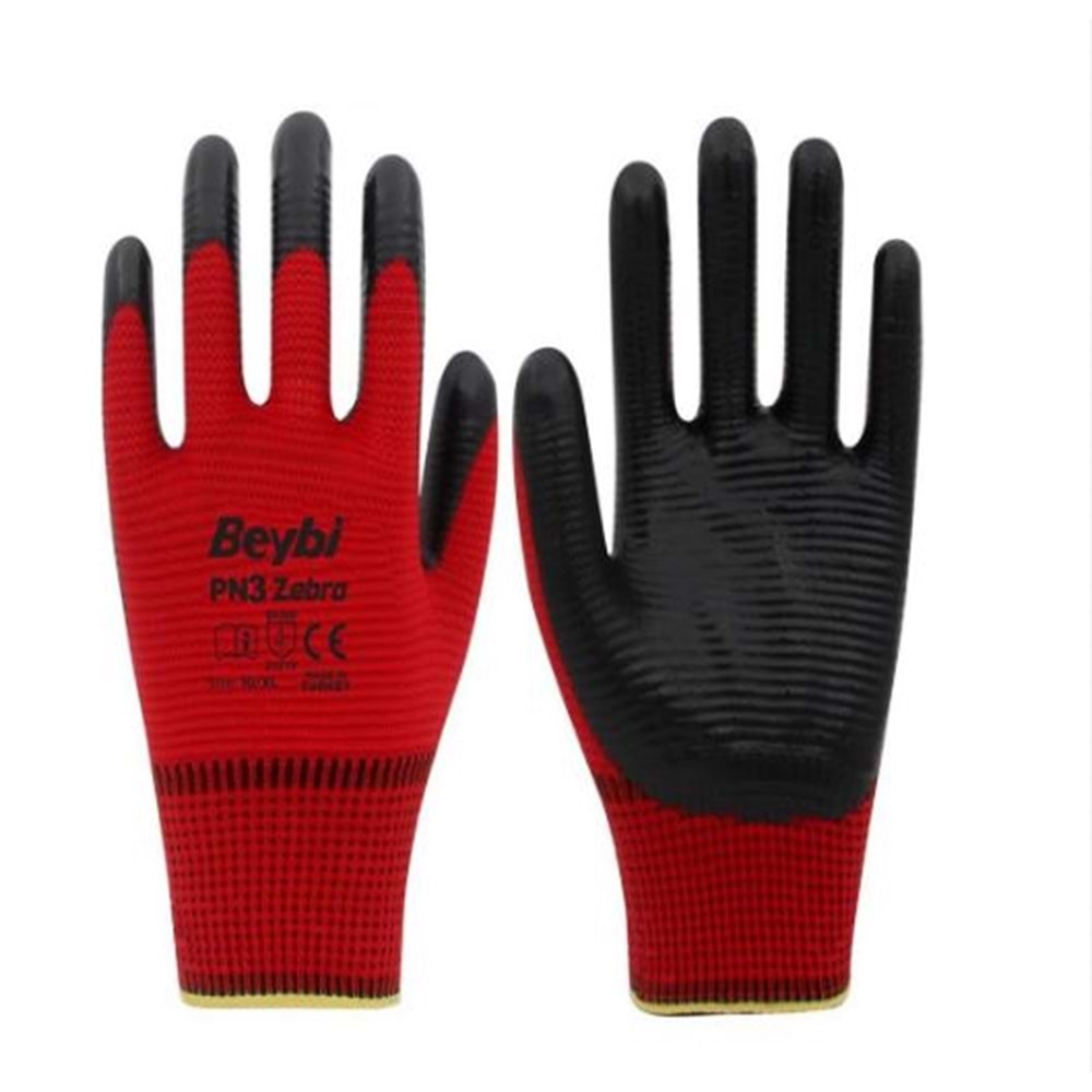 BEYBİ İŞ ELDİVENİ PN3 ZEBRA 10 XL