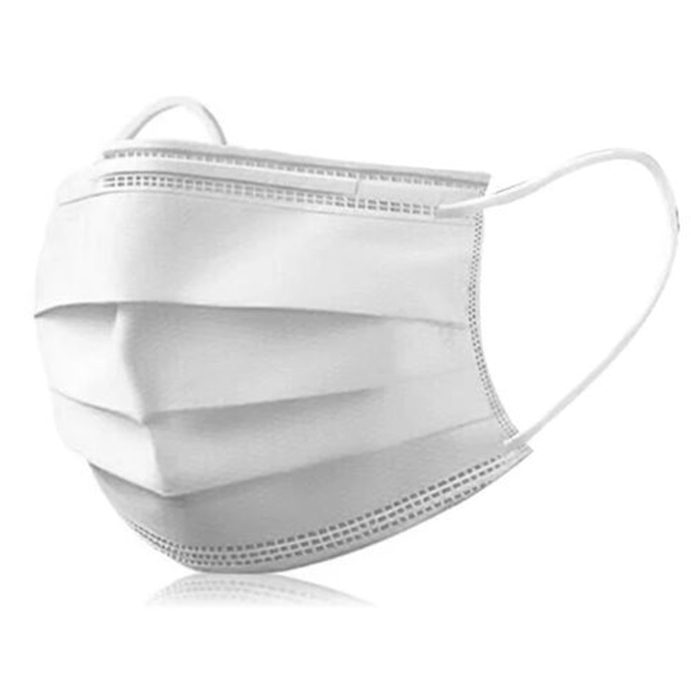 Stone Beyaz Koruyucu Cerrahi Maske 3 Katlı 50 li