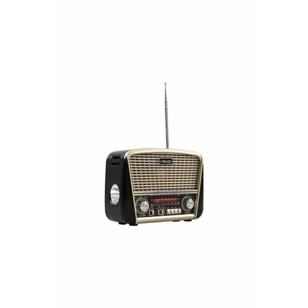 Mikado Radyo Klasik Bluetoothlu USB Destekli FM/AM/SW Ahşap