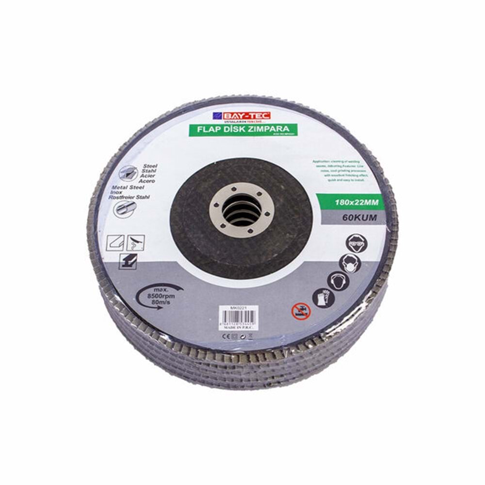 Baytec Flap Disk Zımpara 180X22mm 60Kum MK0221 4459