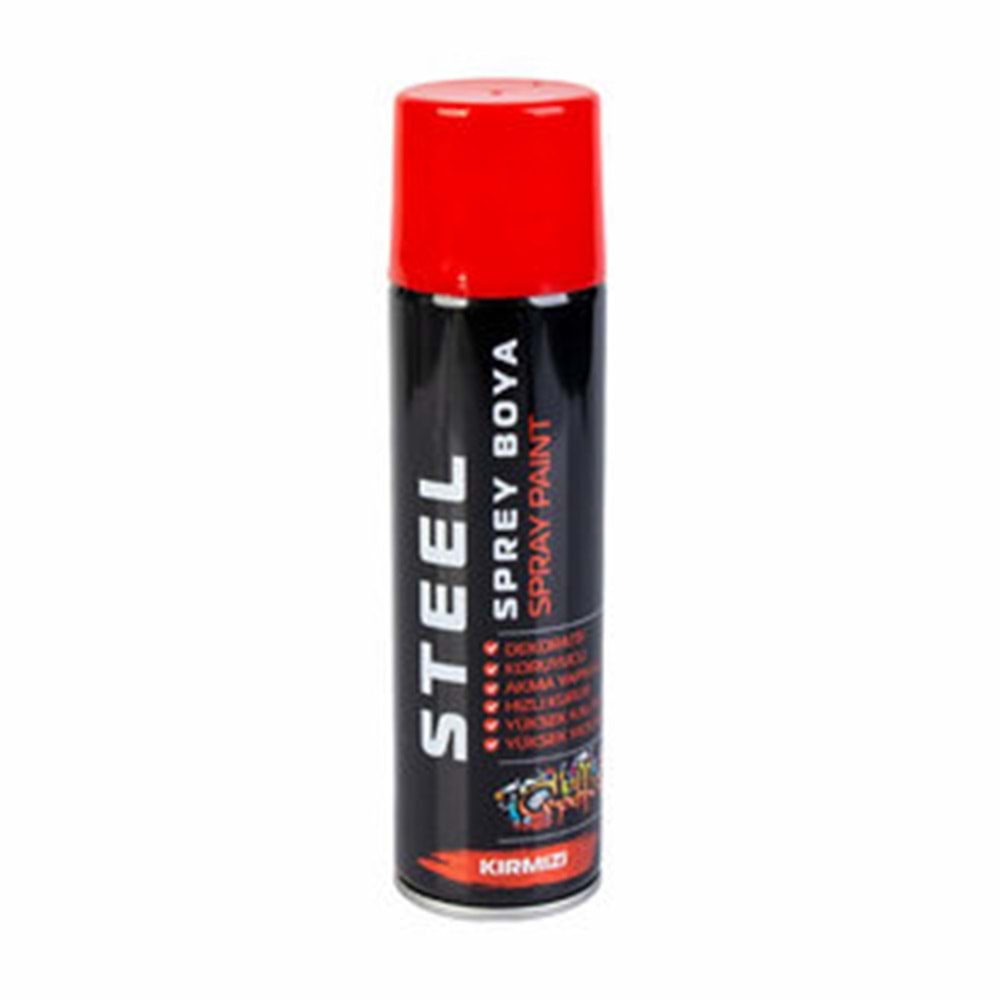 Steel Sprey Boya 200ml Kırmızı