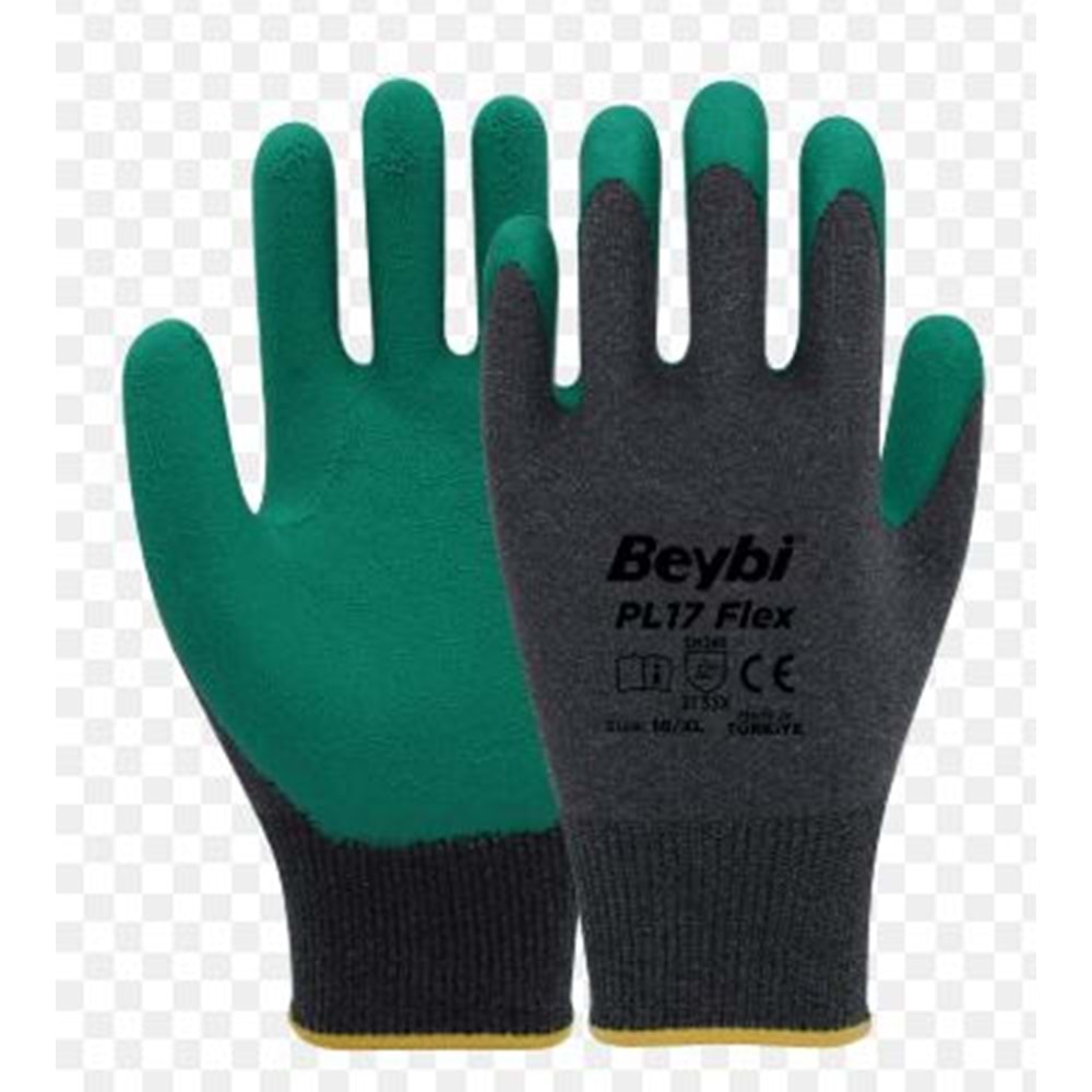 BEYBİ İŞÇİ ELDİVENİ PL17 FLEX YEŞİL NO: 10