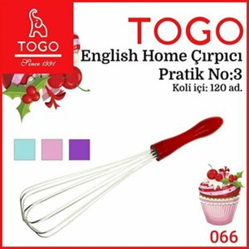 Togo Çırpıcı Englıshhome Pratik No:3 -Renkli D-161 TOGO 066 5290