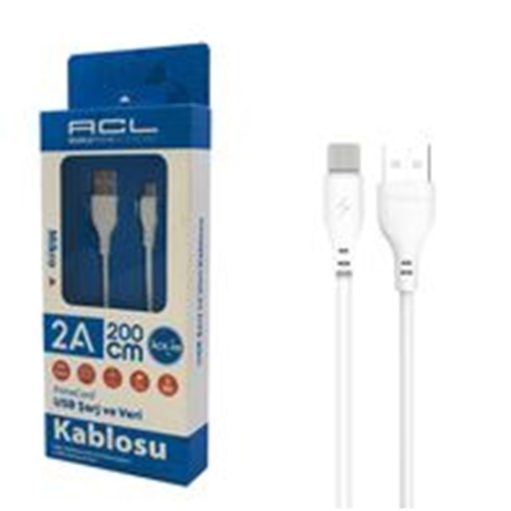 Acl Şarj-Veri Mikro Kablosu 2A Hızlı Veri 2mt ACK-49 5315