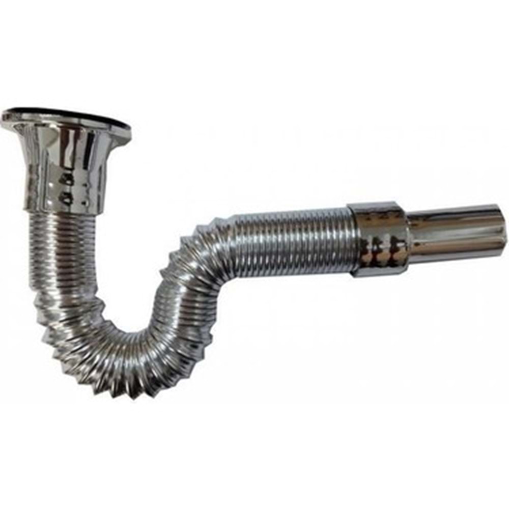 DENİZ KÖRÜKLÜ SİFON LAVABO GİDER BORUSU METAL