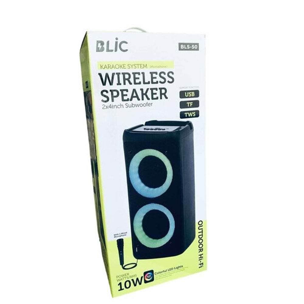 Acl Blic Speaker Hoparlör Karaoke Bluetooth Mikrofonlu 10W BLS-50 5597