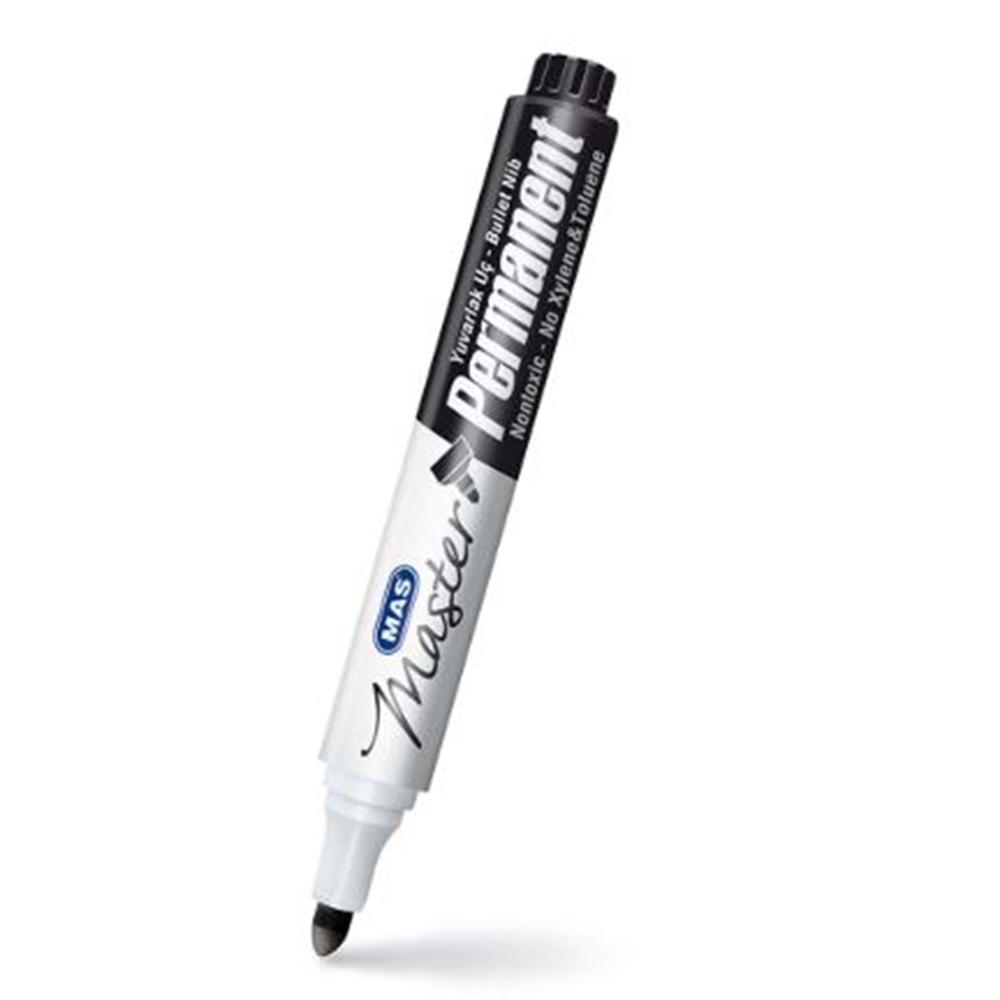 Mas Permanent Marker Kalem Yuvarlak Uç Siyah