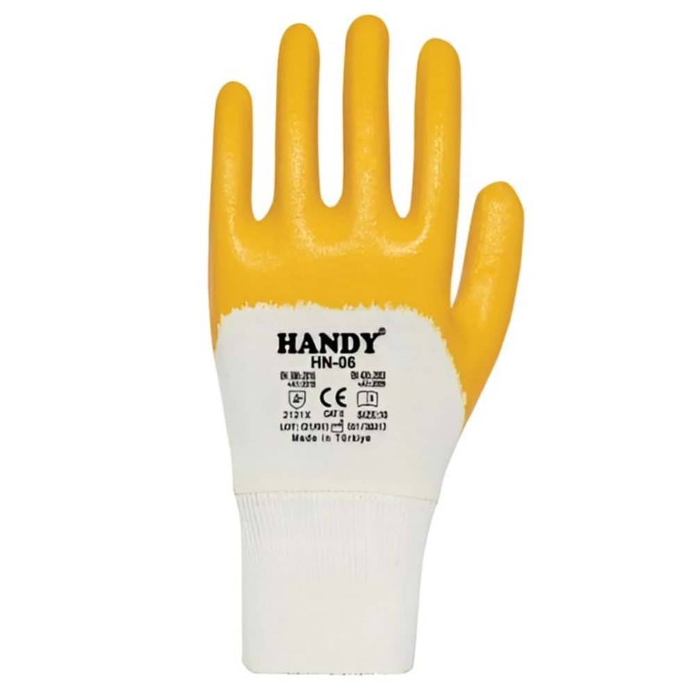 HANDY NİTRİL HN-06 SARI ELDİVEN NO:10