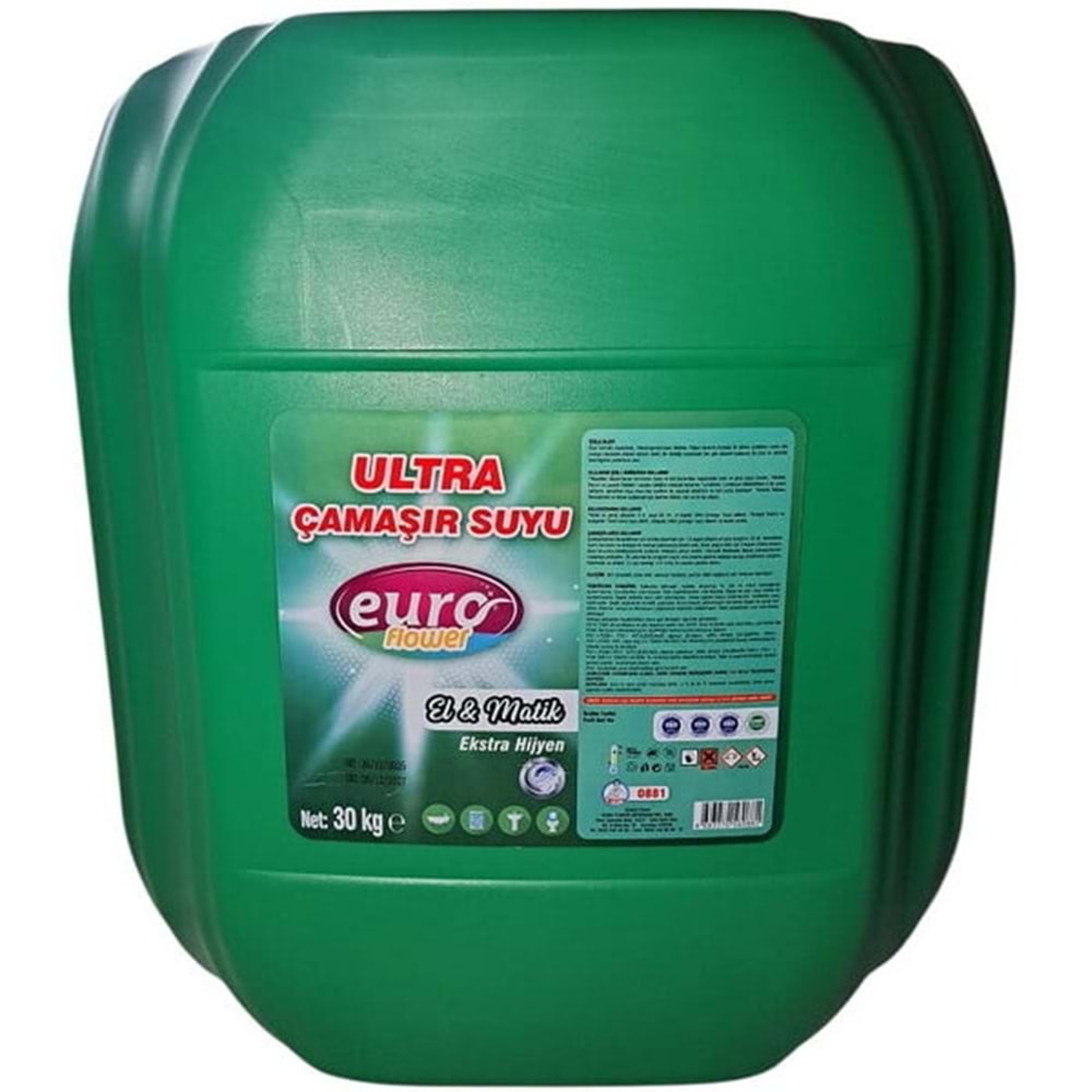 EURO FLOWER ULTRA KIVAMLI ÇAMAŞIR SUYU 30 KG