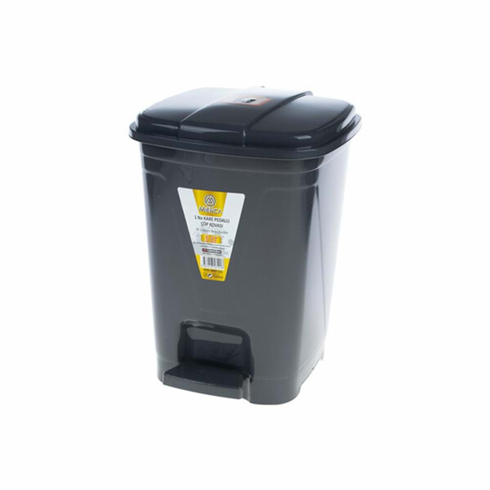 Merdem Çöp Kovası Pedallı Kare 5Lt No.1 MRD121 1218
