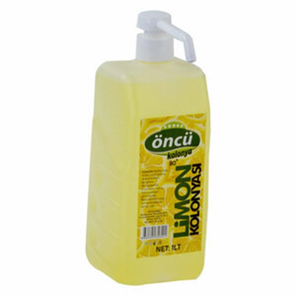 Öncü Kolonya 1Lt Limon Bidon 80CC Pompalı 6201