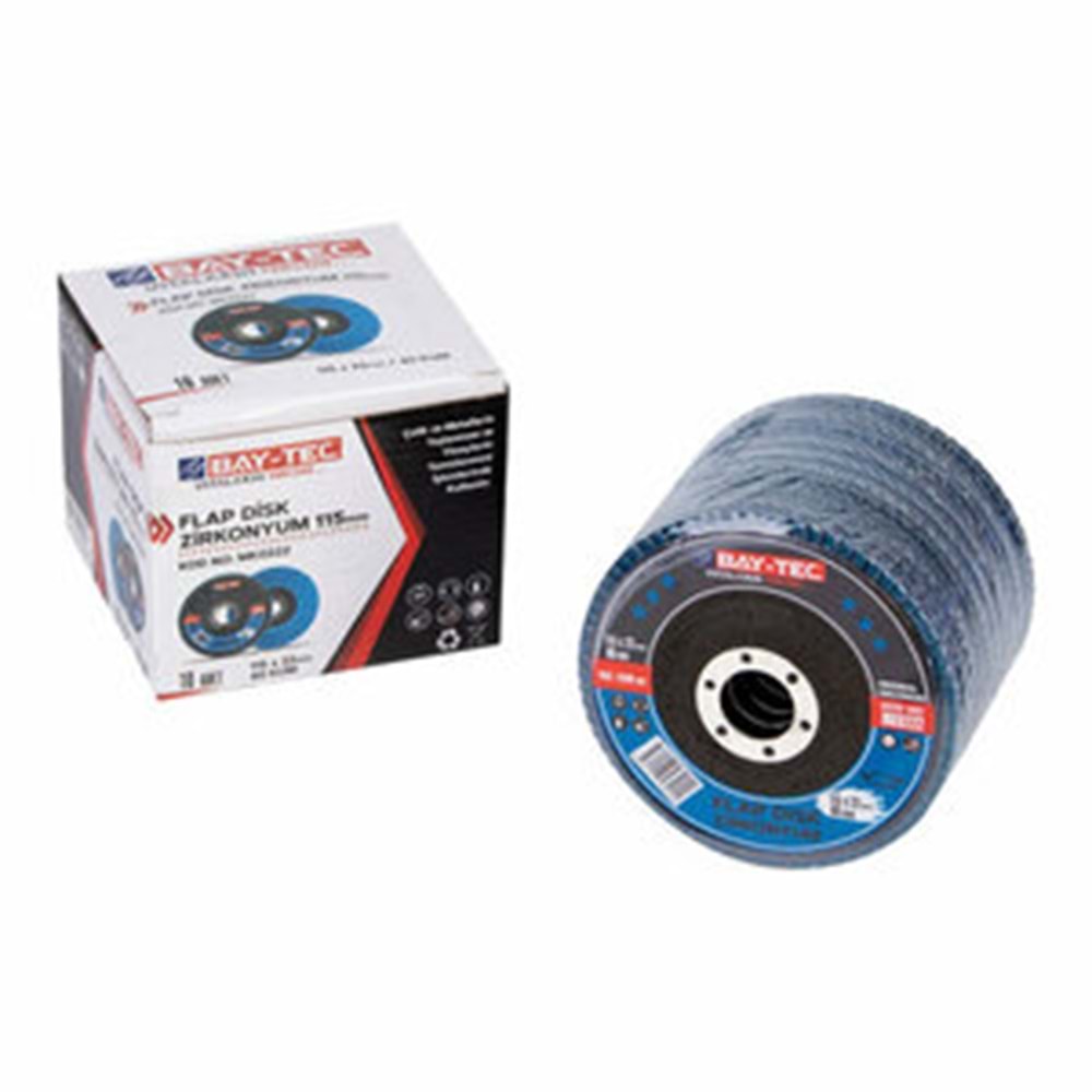 Baytec Flap Disk Zımpara Zirkonyum 115X22mm 40Kum