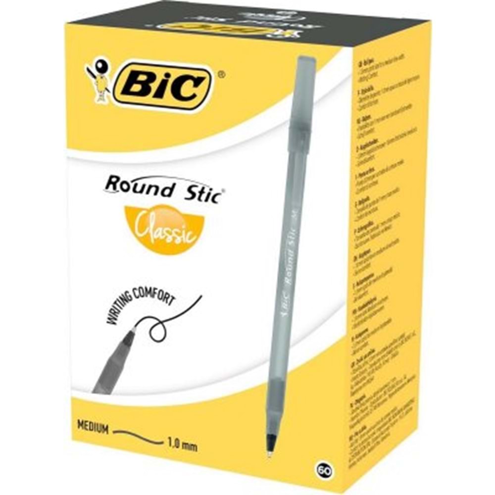 Bic Tükenmez Kalem Round Stick Siyah