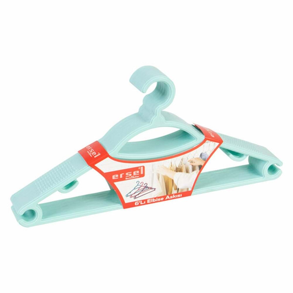 Ersel Askı Elbise Plastik Eko Standart 6 Lı
