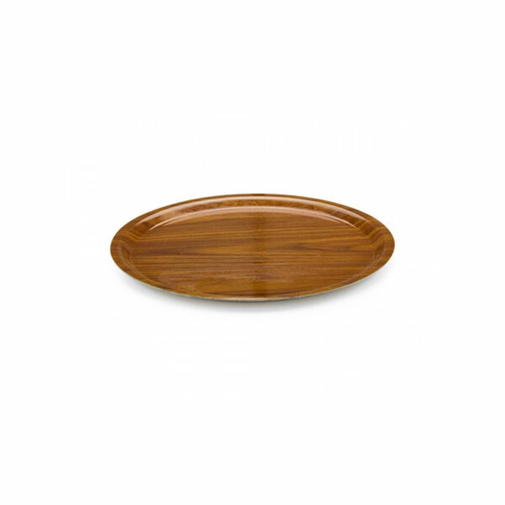 Tria Tepsi Kraft Yuvarlak 33cm Kaymaz Mat Ceviz TFY33KMM 8123