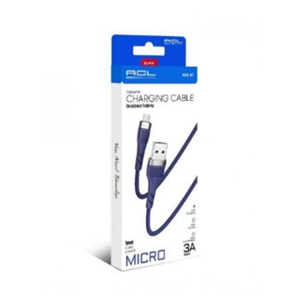 Acl Kablo Usb Şarj-Veri Mikro 3A 1mt ACK-87 7004 1361