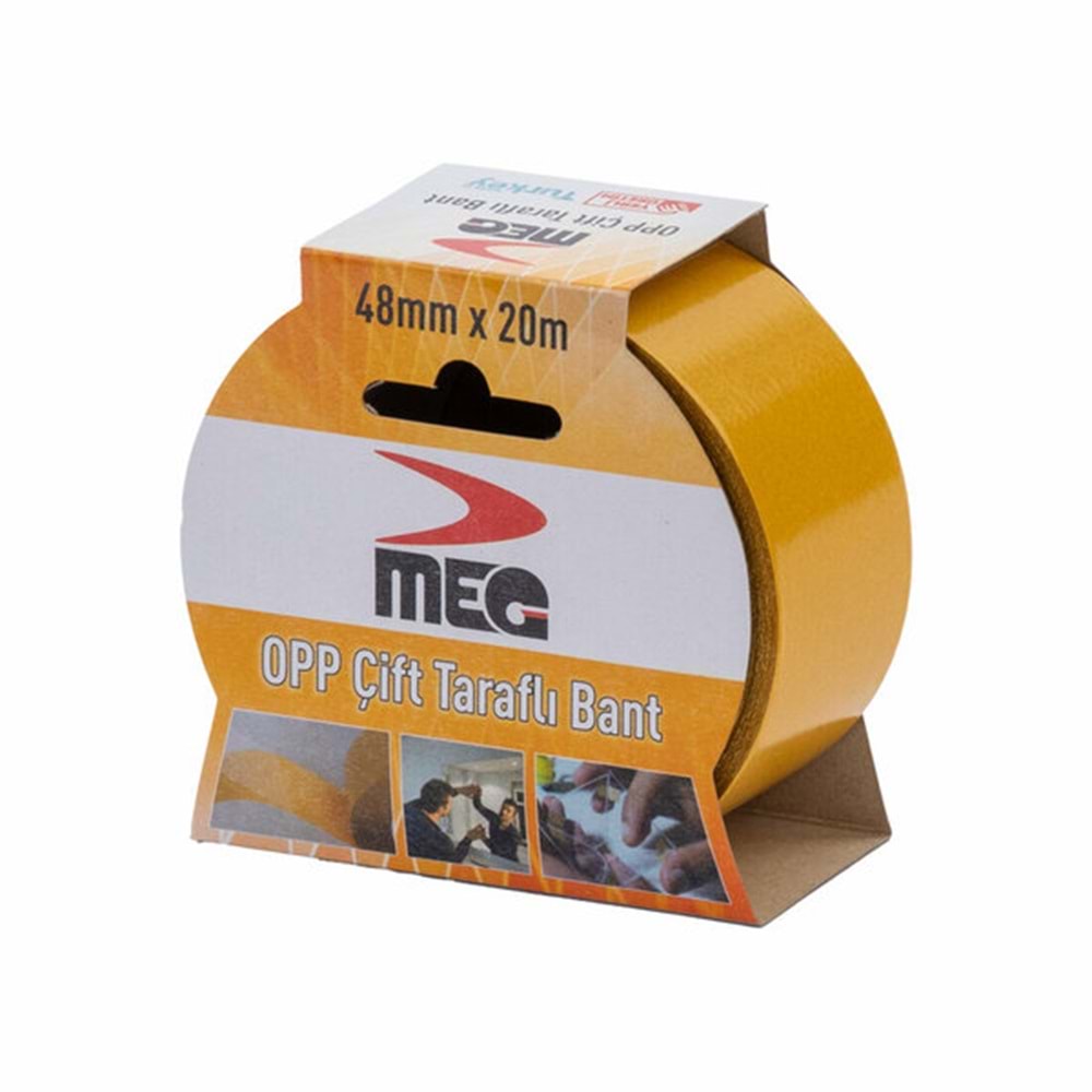 Meg Bant Çift Taraflı Opp 48mmX20mt Kutulu 7522